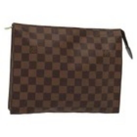 LOUIS VUITTON Damier Ebene Poche Toilette 26 Pouch N47543 LV Auth 137917 - Picture 1 of 16
